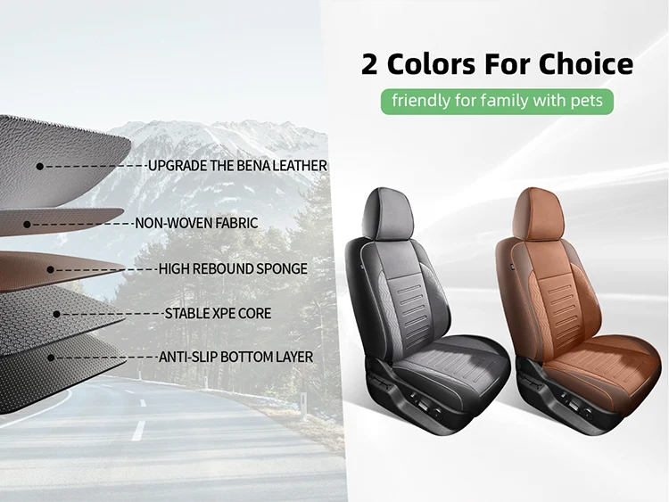 Toyota Tacoma Seat Cover Black Gray and Brown Orange Options